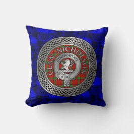 Clan Nicholson Wapenschild & Tartan Knoop Kussen