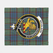 Clan Nicolson Hunting Ancient Tartan Pset Fleece Deken (Voorkant (Horizontaal))