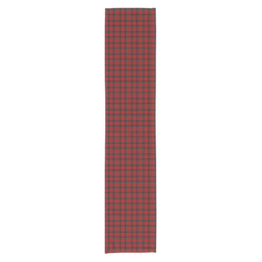 Clan Nicolson Red en Black Scottish Tartan Korte Tafelloper (Voorkant)