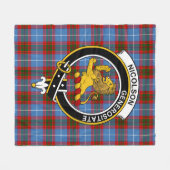 Clan Nicolson Tartan Pset Fleece Deken (Voorkant (Horizontaal))