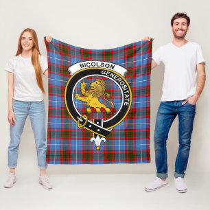 Clan Nicolson Tartan Schotlandse ruit Fleece Deken
