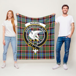 Clan Norvel Tartan Pset Fleece Deken