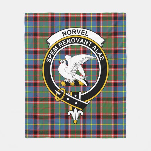Clan Norvel Tartan Pset Fleece Deken (Voorkant)