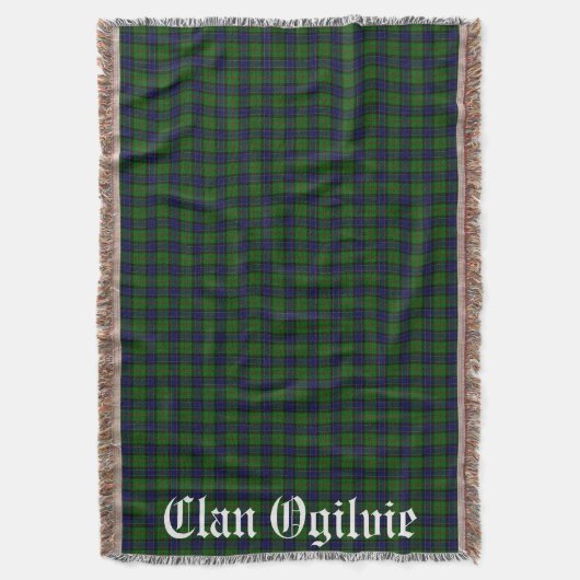 Clan Ogilvie Tartan Pset Deken (Voorkant Verticaal)