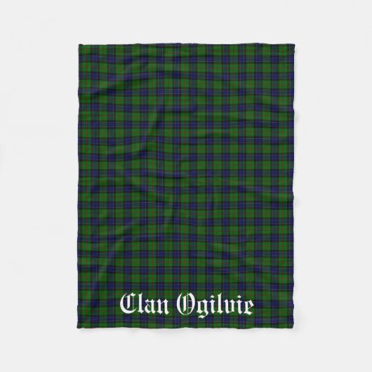 Clan Ogilvie Tartan Pset Fleece Deken (Voorkant)