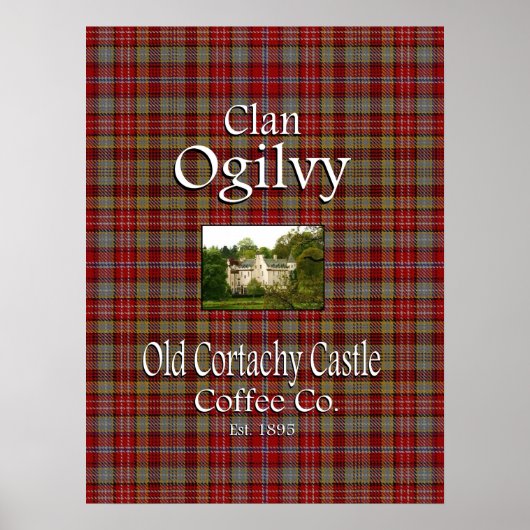 Clan Ogilvy's Old Cortachy Castle Coffee Co. Poster (Voorkant)