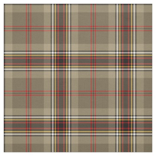Clan O'Keefe Tartan Tan Plaid Stof (Swatch)