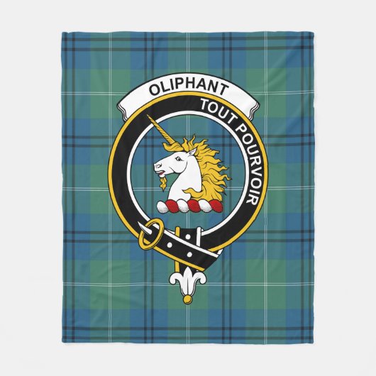 Clan Oliphant Ancient Tartan Pset Fleece Deken (Voorkant)