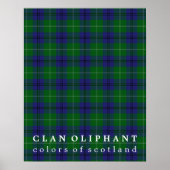 Clan Oliphant Colors of Scotland Tartan Poster (Voorkant)