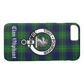 Clan Oliphant Crest Badge en Tartan Case-Mate iPhone Case (Achterkant (Horizontaal))
