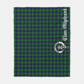 Clan Oliphant Crest Badge en Tartan Fleece Deken (Voorkant)