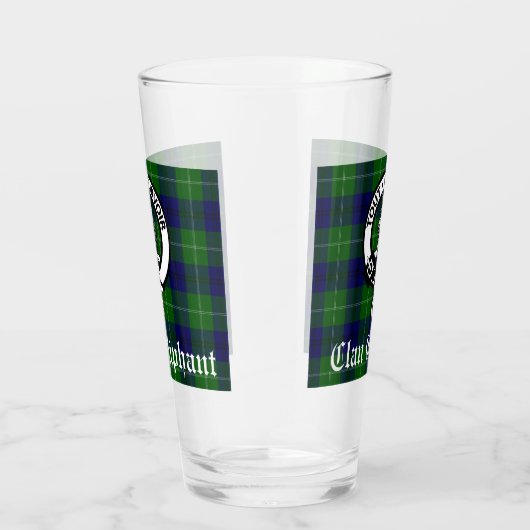 Clan Oliphant Crest Badge en Tartan Glas (Rechts)