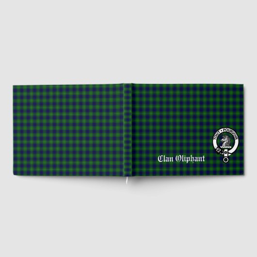 Clan Oliphant Crest Badge & Tartan Gastenboek (Volledig)