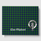 Clan Oliphant Crest Badge & Tartan Gastenboek (Voorkant)