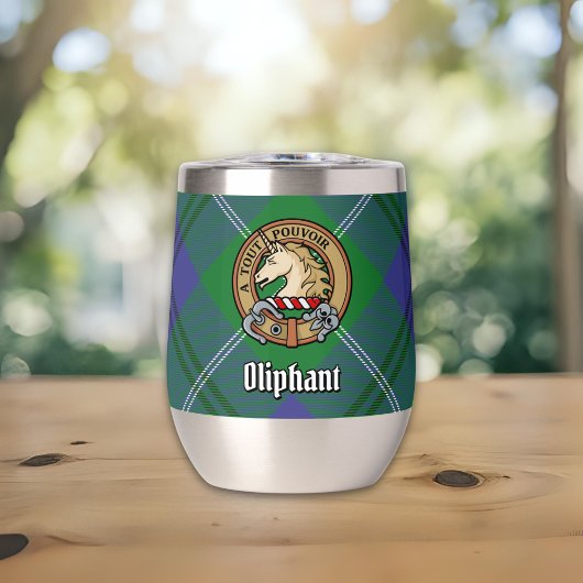 Clan Oliphant Crest boven Tartan