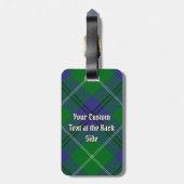 Clan Oliphant Crest boven Tartan Bagagelabel (Achterkant verticaal)