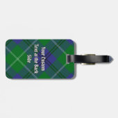 Clan Oliphant Crest boven Tartan Bagagelabel (Achterkant horizontaal)