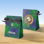 Clan Oliphant Crest boven Tartan Bedankdoosjes
