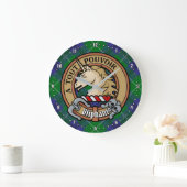 Clan Oliphant Crest boven Tartan Grote Klok (Huis)