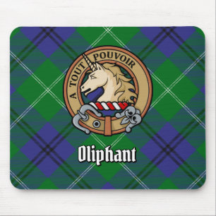 Clan Oliphant Crest boven Tartan Muismat