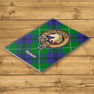 Clan Oliphant Crest boven Tartan Notitieboek