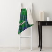 Clan Oliphant Crest boven Tartan Sherpa Deken (In situ)