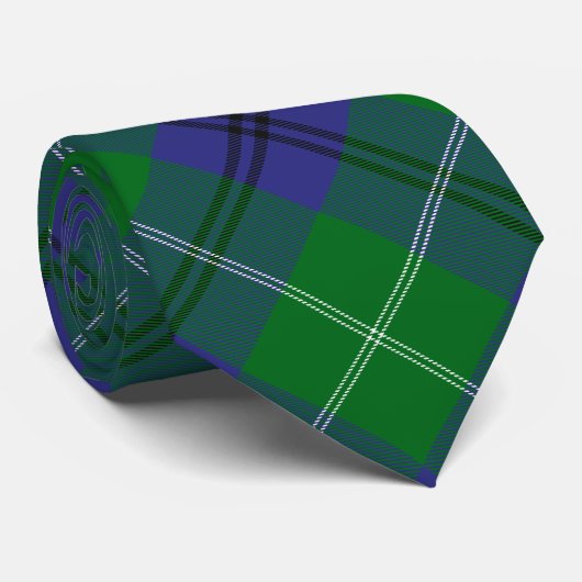 Clan Oliphant Crest boven Tartan Stropdas (Opgerold)