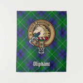 Clan Oliphant Crest boven Tartan Wandkleed (Voorkant)