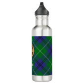 Clan Oliphant Crest boven Tartan Waterfles (Rechts)