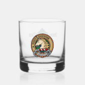 Clan Oliphant Crest boven Tartan Whisky Glas (Voorkant)