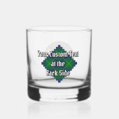 Clan Oliphant Crest boven Tartan Whisky Glas (Achterkant)