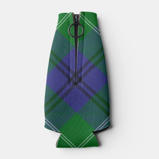 Clan Oliphant Crest over Tartan Bottle Cooler (Achterkant)