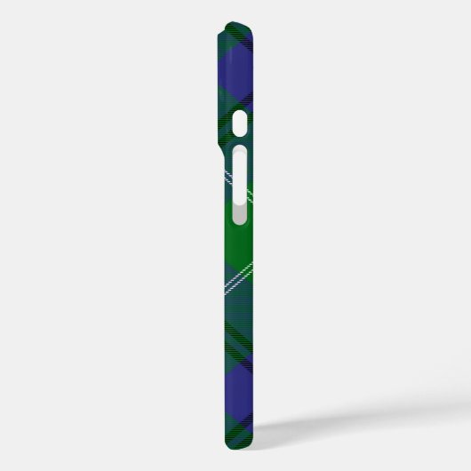 Clan Oliphant Crest over Tartan iPhone Case (Achterkant / Links)