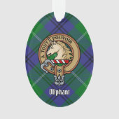 Clan Oliphant Crest over Tartan Ornament (voorkant)