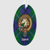 Clan Oliphant Crest over Tartan Ornament (voorkant)
