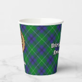 Clan Oliphant Crest over Tartan Paper Cups Papieren Bekers (Links)