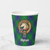 Clan Oliphant Crest over Tartan Paper Cups Papieren Bekers (Voorkant)