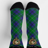 Clan Oliphant Crest over Tartan Sokken (Top)