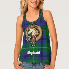 Clan Oliphant Crest over Tartan Tanktop