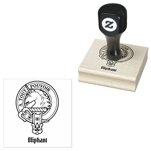 Clan Oliphant Crest Rubber Stamp Rubberstempel (Gestempeld)
