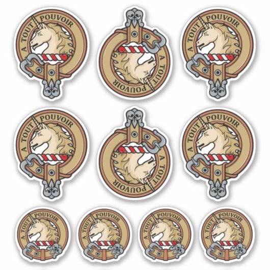 Clan Oliphant Crest Sticker Set (Voorkant)