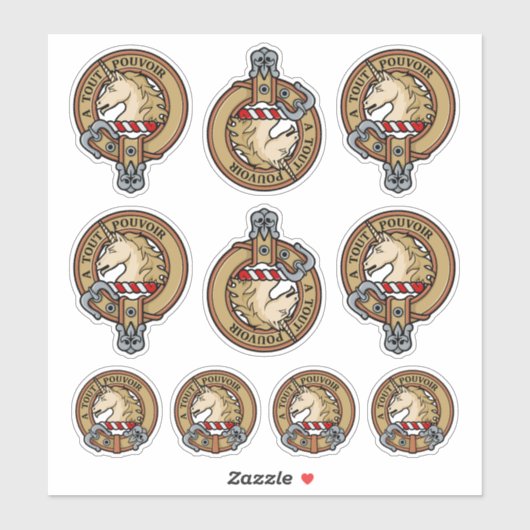 Clan Oliphant Crest Sticker Set (Vel)