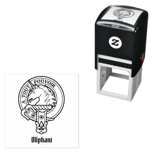 Clan Oliphant Crest Zelfinkkend Stempel (In situ)