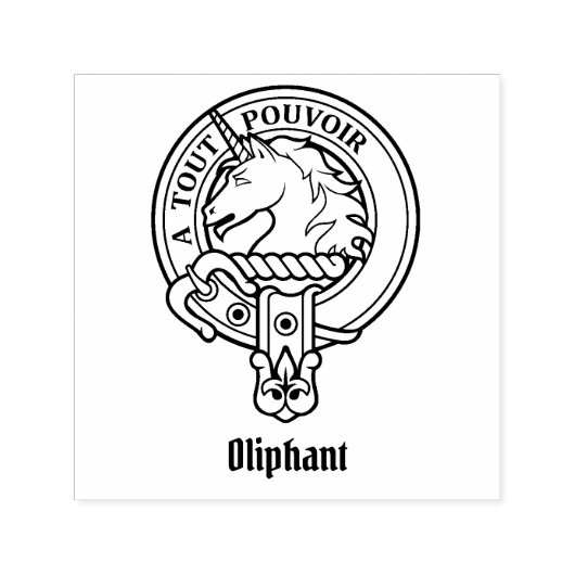 Clan Oliphant Crest Zelfinkkend Stempel (Design)