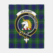 Clan Oliphant Modern Tartan Pset Fleece Deken (Voorkant)