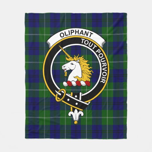 Clan Oliphant Modern Tartan Pset Fleece Deken (Voorkant)