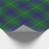 Clan Oliphant Scottish Blue en Green Tartan Pset Cadeaupapier (Hoek)