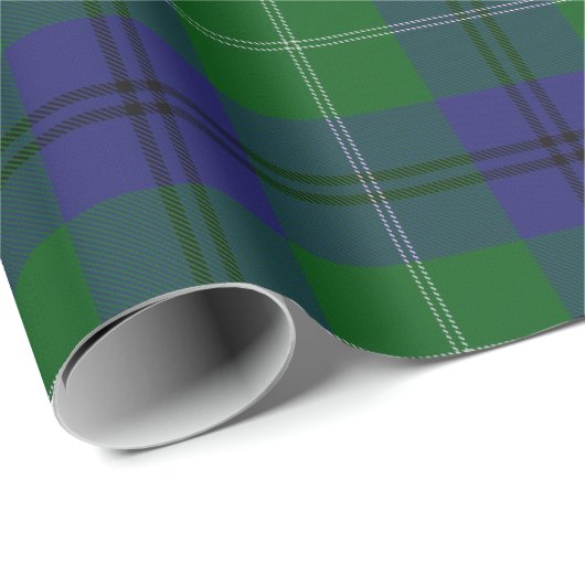 Clan Oliphant Scottish Blue en Green Tartan Pset Cadeaupapier (Rol Hoek)