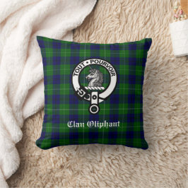 Clan Oliphant Tartan en Crest Badge Kussen