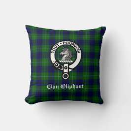Clan Oliphant Tartan en Crest Badge Kussen